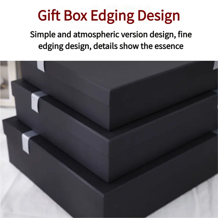 Rectangular Black Gift Box With Lid